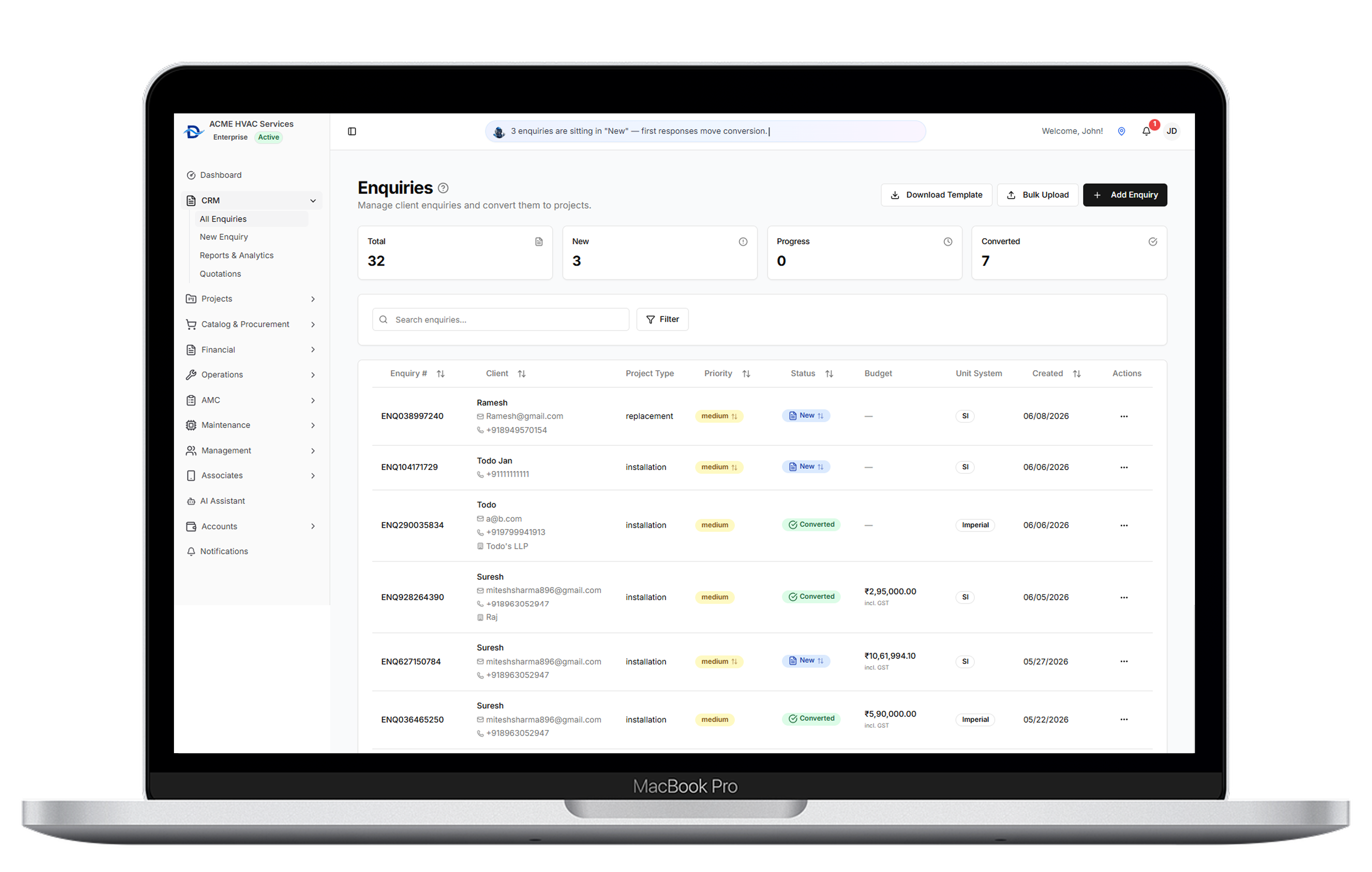 CRM, Quoting and Invoicing